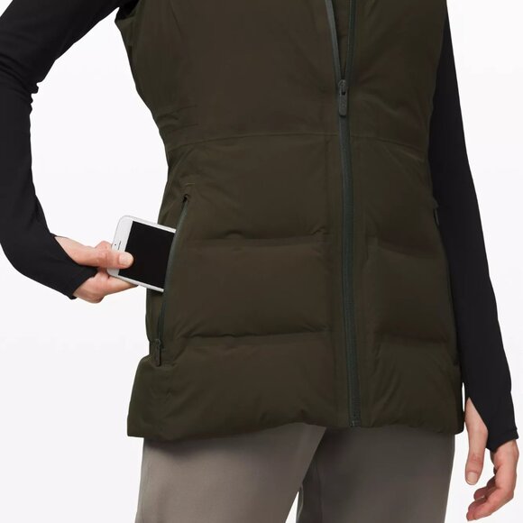 Lululemon Sleet Street Vest Sz 2 Olive - Picture 3 of 15